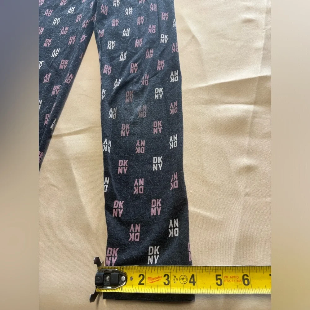 DKNY Gray Kids Leggings‎ w/ Pink & White Logos